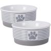 imageBone Dry Paw ampamp Patch Ceramic Pet Collection Large Set 75x24quot Nautical Blue Pack of 2Gray