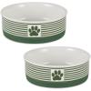 imageBone Dry Paw ampamp Patch Ceramic Pet Collection Large Set 75x24quot Nautical Blue Pack of 2Hunter Green