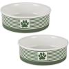 imageBone Dry Paw ampamp Patch Ceramic Pet Collection Large Set 75x24quot Nautical Blue Pack of 2Hunter Green