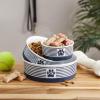 imageBone Dry Paw ampamp Patch Ceramic Pet Collection Large Set 75x24quot Nautical Blue Pack of 2Nautical Blue