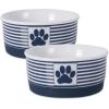 imageBone Dry Paw ampamp Patch Ceramic Pet Collection Large Set 75x24quot Nautical Blue Pack of 2Nautical Blue
