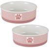 imageBone Dry Paw ampamp Patch Ceramic Pet Collection Large Set 75x24quot Nautical Blue Pack of 2Rose