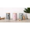 imageBone Dry Paw ampamp Patch Ceramic Pet Collection Treat Canister 4x65 GrayBlack Stripe