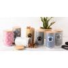 imageBone Dry Paw ampamp Patch Ceramic Pet Collection Treat Canister 4x65 GrayGray Stripe