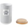 imageBone Dry Paw ampamp Patch Ceramic Pet Collection Treat Canister 4x65 GrayGray Stripe