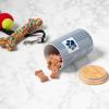 imageBone Dry Paw ampamp Patch Ceramic Pet Collection Treat Canister 4x65 GrayNavy Stripe
