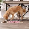 imageBone Dry Pet Bowl Collection Ceramic Set Small Marble 2 Count WhitePink