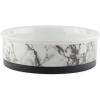 imageBone Dry Pet Bowl Collection Ceramic Set Small Marble 2 Count WhiteWhite