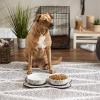 imageBone Dry Pet Bowl Collection Ceramic Set Small Marble 2 Count WhiteWhite
