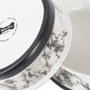 imageBone Dry Pet Bowl Collection Ceramic Set Small Marble 2 Count WhiteWhite
