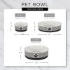 imageBone Dry Pet Bowl Collection Ceramic Set Small Marble 2 Count WhiteWhite