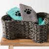 imageBone Dry Pet Grooming Towel Collection Embroidered Absorbent Microfiber Drying Set 15x30 Pink 3 CountGray