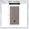 imageBone Dry Pet Grooming Towel Collection Embroidered Absorbent Microfiber Drying Set 15x30 Pink 3 CountHunter Green