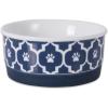 imageBone Dry Lattice Collection Pet Bowl ampamp Canister Single Dish Large 75x24quot Nautical BlueNautical Blue