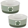 imageBone Dry Paw ampamp Patch Ceramic Pet Collection Large Set 75x24quot Nautical Blue Pack of 2Hunter Green