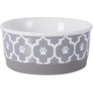 imageBone Dry Lattice Collection Pet Bowl ampamp Canister Single Dish Large 75x24quot Nautical BlueGray