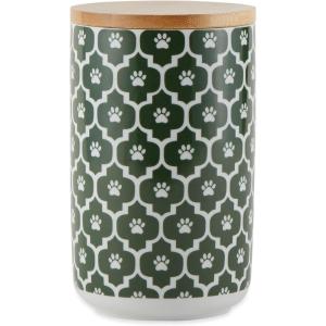 imageBone Dry Lattice Collection Pet Bowl ampamp Canister Treat Canister 4x65quot Nautical BlueHunter Green