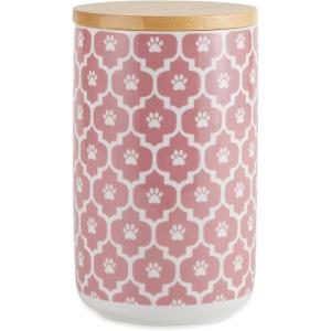 imageBone Dry Lattice Collection Pet Bowl ampamp Canister Treat Canister 4x65quot Nautical BlueRose