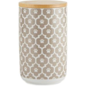 imageBone Dry Lattice Collection Pet Bowl ampamp Canister Treat Canister 4x65quot Nautical BlueStone