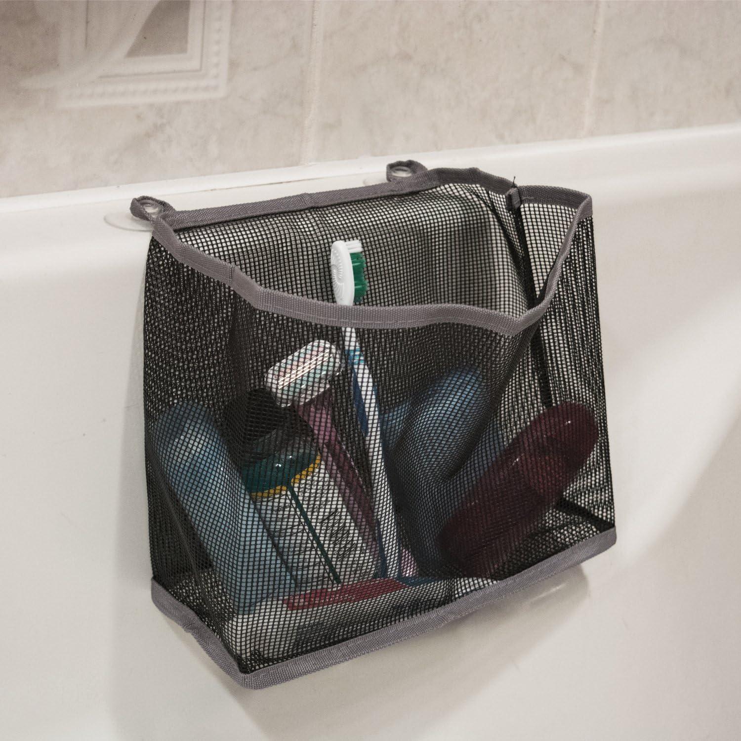 imageDII Bathroom Mesh Caddy Suction Organizer Small Set Gray 2 PieceSet of 2  Small