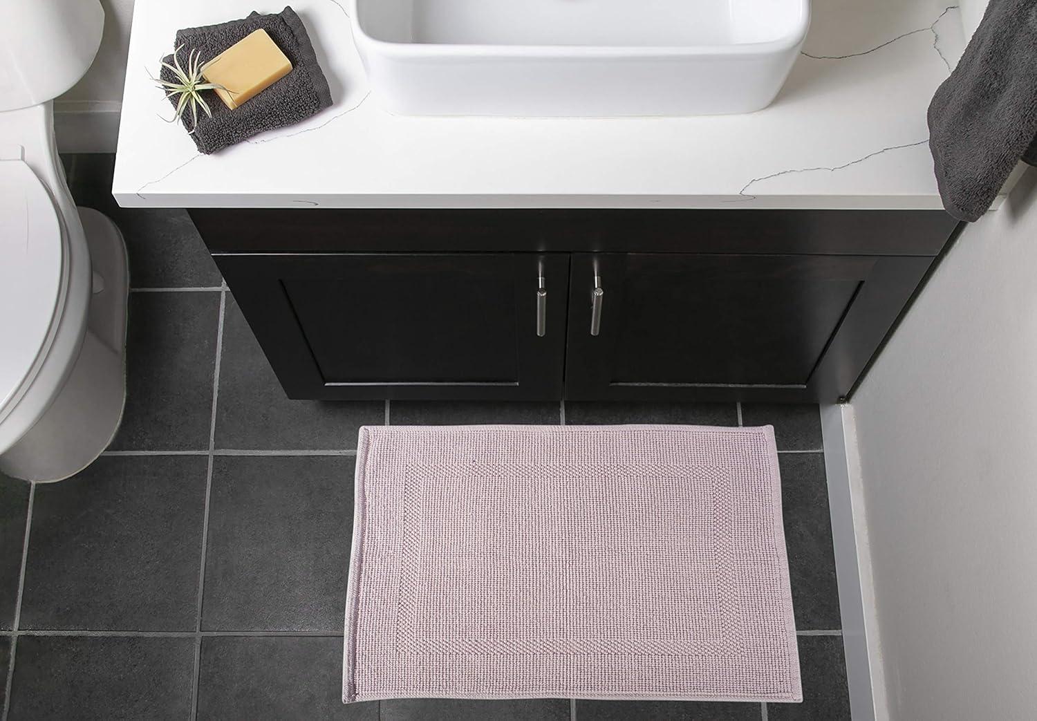 imageDII Decorative Jacquard Bath Rug 20x31 NavyMauve