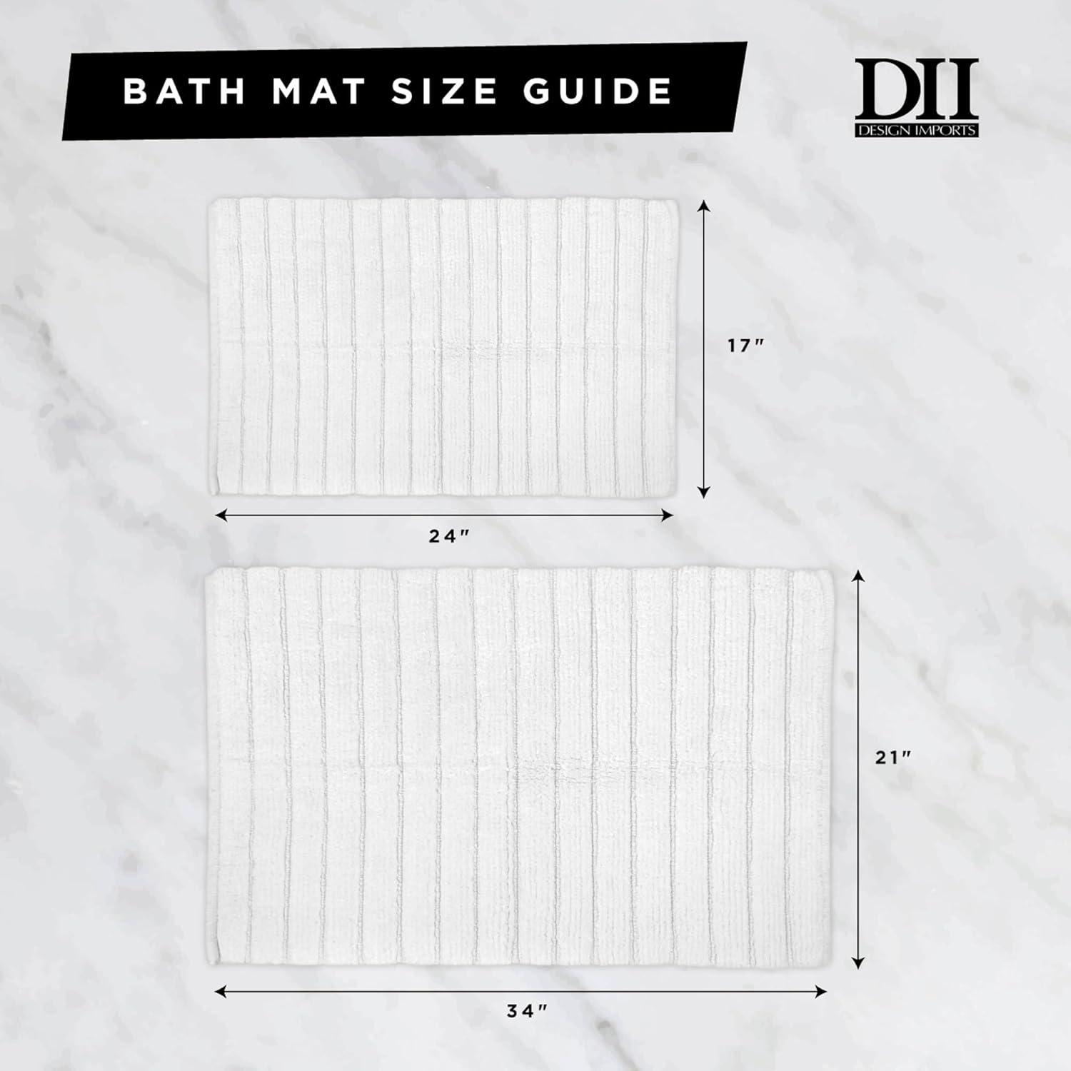 imageDII Decorative Jacquard Bath Rug 20x31 NavyNatural