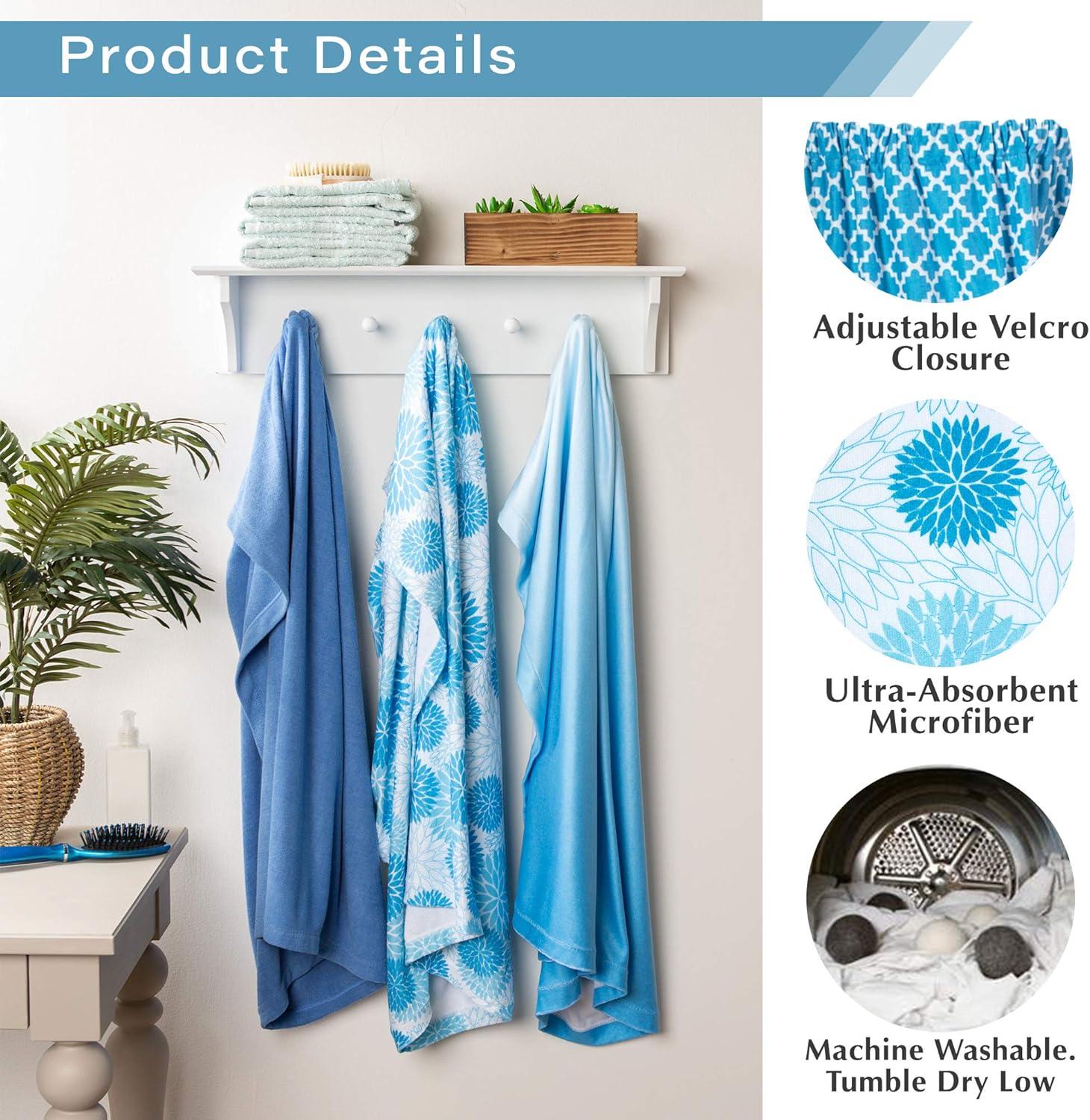 imageDII Spa Towel for Women Adjustable Shower Wrap with SelfFastening Closure SmallMedium 555x325 EggplantWhite