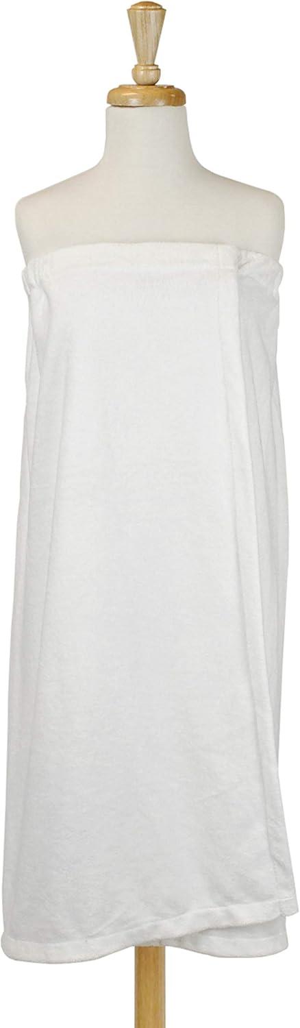 imageDII Spa Towel for Women Adjustable Shower Wrap with SelfFastening Closure SmallMedium 555x325 EggplantWhite