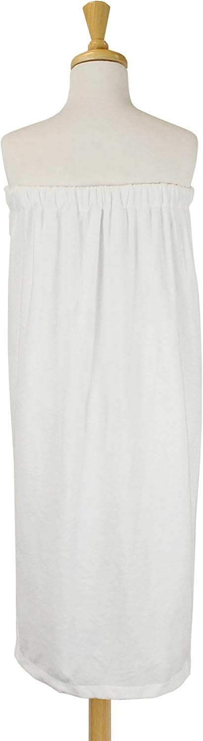 imageDII Spa Towel for Women Adjustable Shower Wrap with SelfFastening Closure SmallMedium 555x325 EggplantWhite