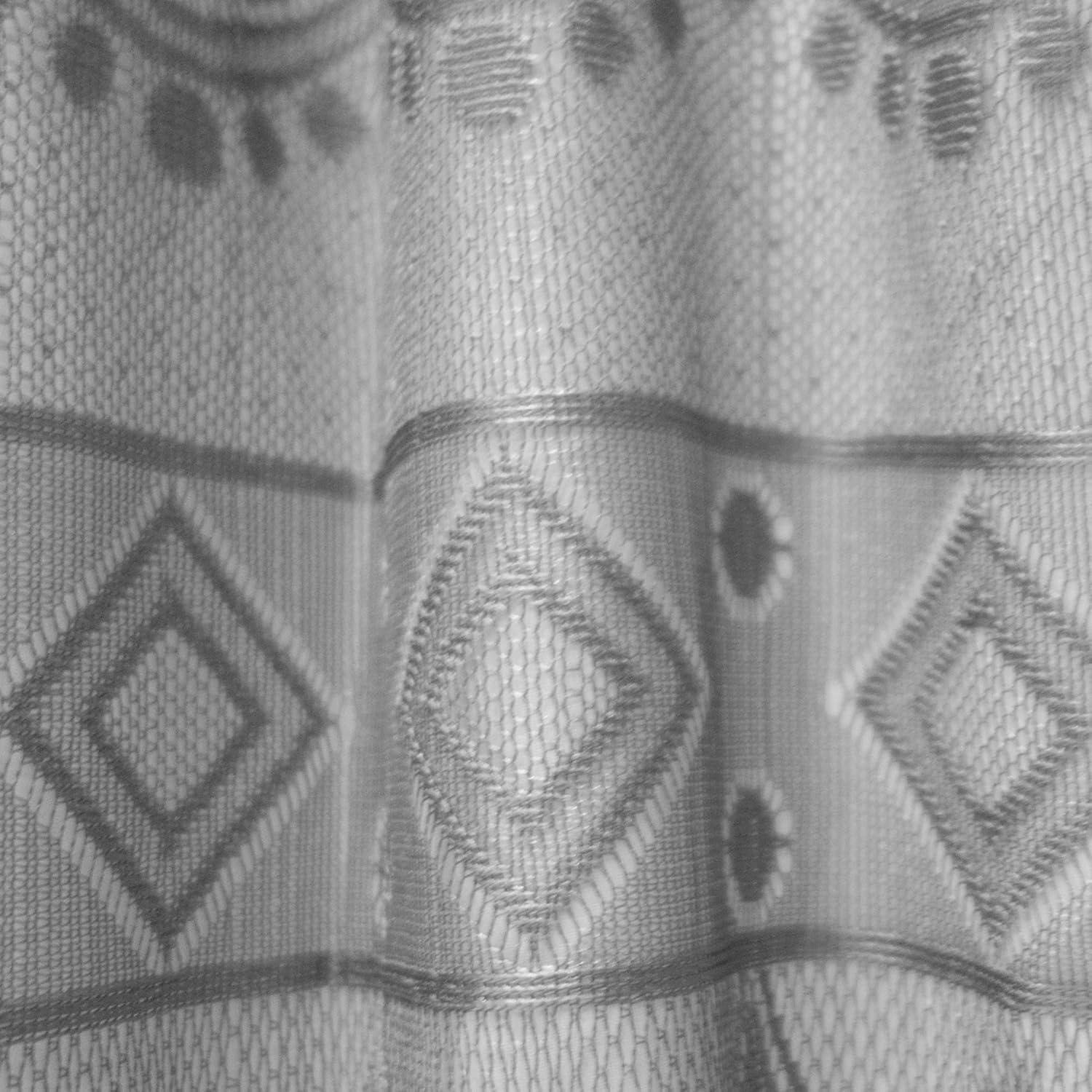 imageDII Translucent Lace Shower Curtain 72x72 Flower Blossom WhiteDiamond Gray