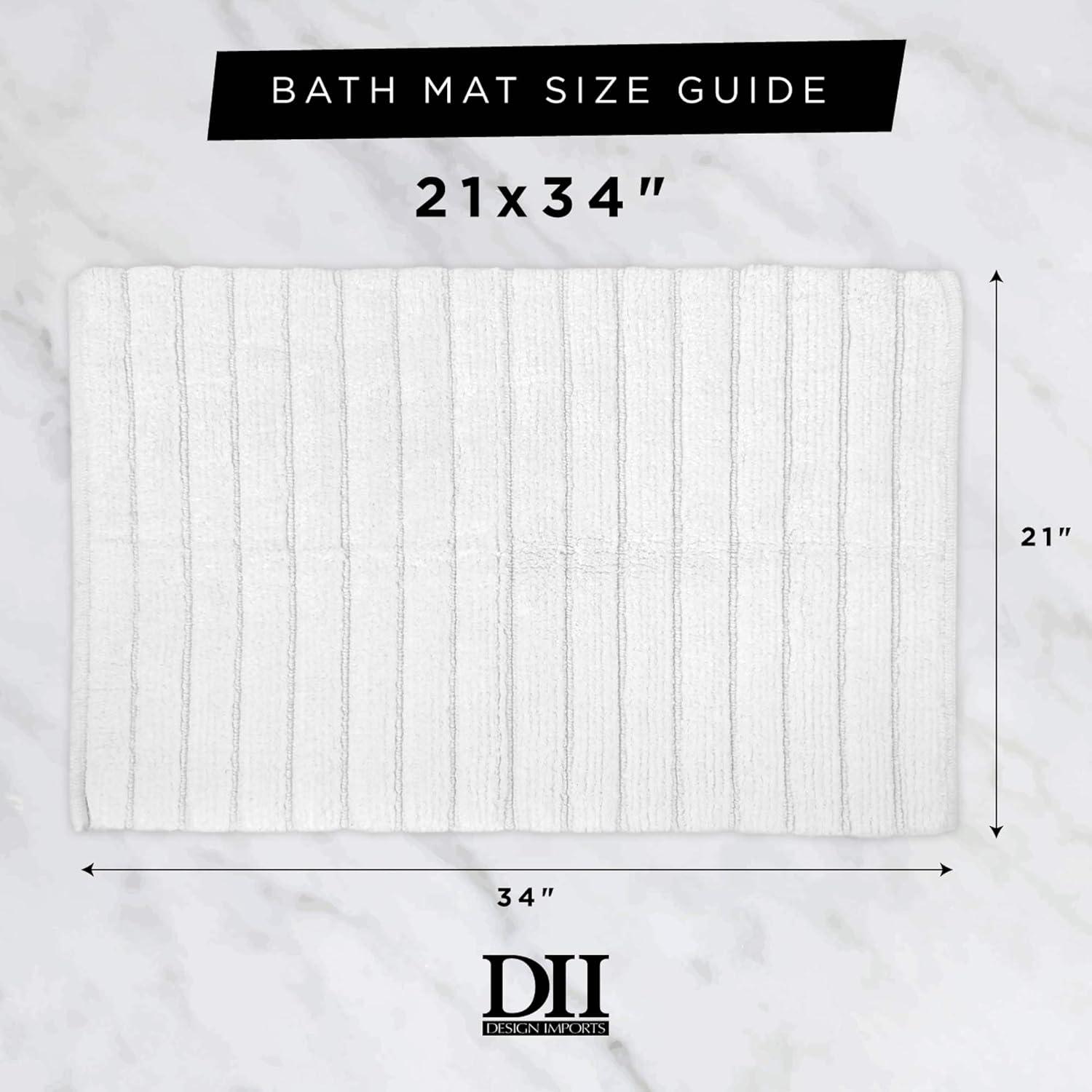 imageDII Ultra Soft Chenille Bath Mat Chunky Popcorn Bath Rug 17x24quot Gray StripeGray Stripe