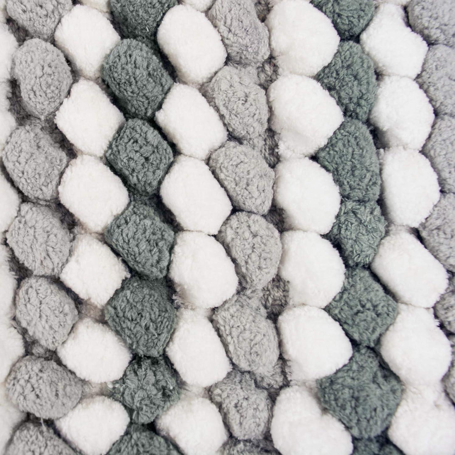 imageDII Ultra Soft Chenille Bath Mat Chunky Popcorn Bath Rug 17x24quot Gray StripeGray Stripe