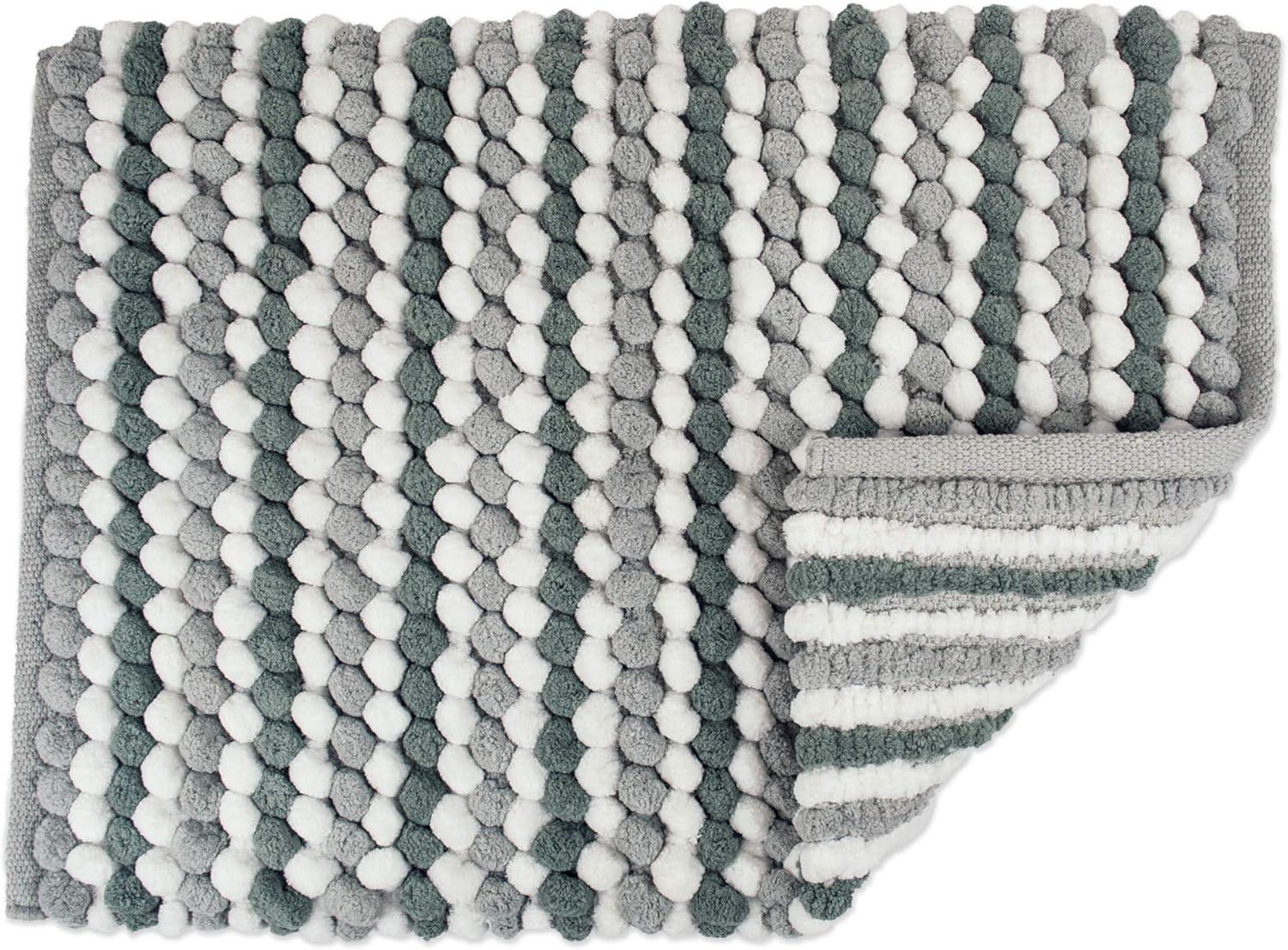 imageDII Ultra Soft Chenille Bath Mat Chunky Popcorn Bath Rug 17x24quot Gray StripeGray Stripe