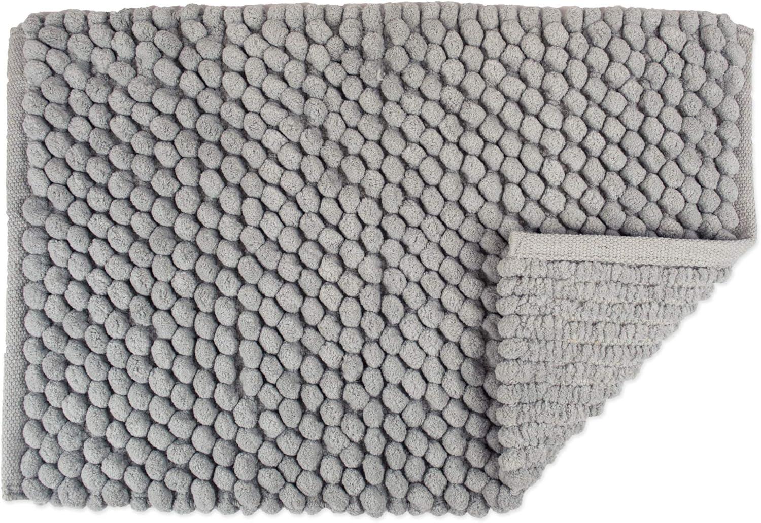 imageDII Ultra Soft Chenille Bath Mat Chunky Popcorn Bath Rug 17x24quot Gray StripeGrey