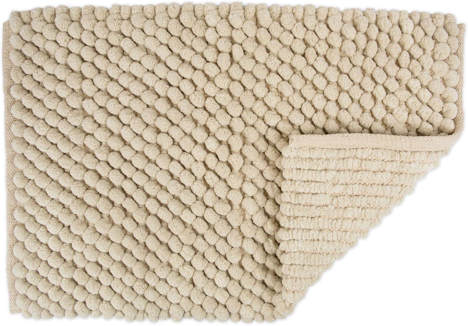 imageDII Ultra Soft Chenille Bath Mat Chunky Popcorn Bath Rug 17x24quot Gray StripeTaupe