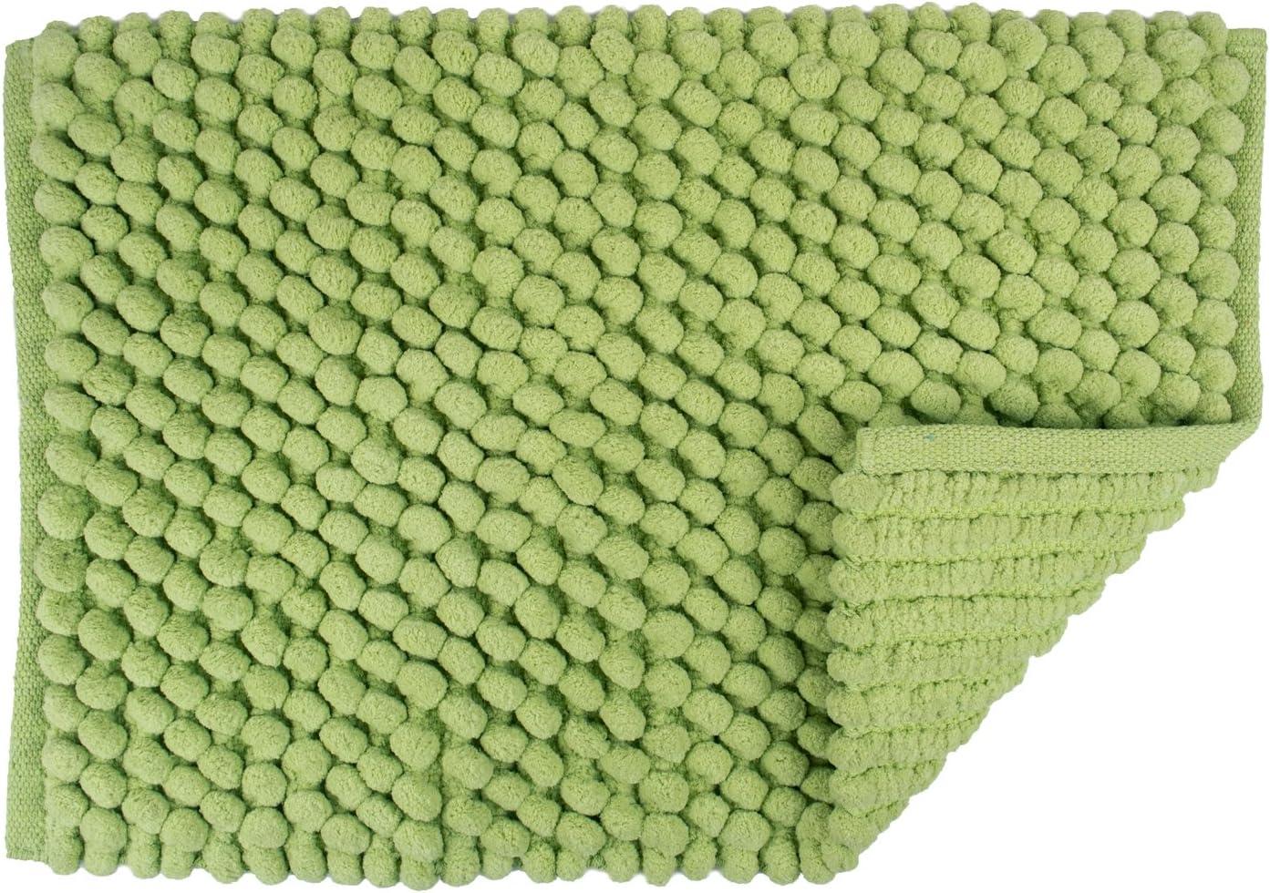 imageDII Ultra Soft Plush Spa Microfiber Shag Chenille Bath Mat Place in Front of Shower Vanity Bath Tub Sink and Toilet 21 x 34  Blue SolidGreen