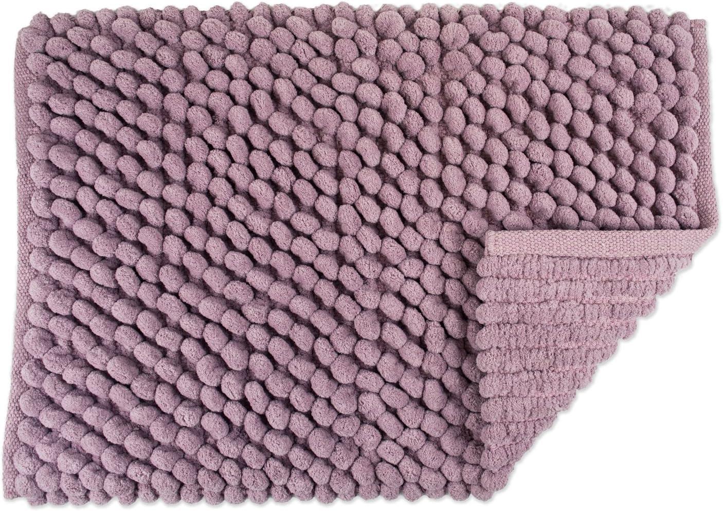 imageDII Ultra Soft Plush Spa Microfiber Shag Chenille Bath Mat Place in Front of Shower Vanity Bath Tub Sink and Toilet 21 x 34  Blue SolidMauve