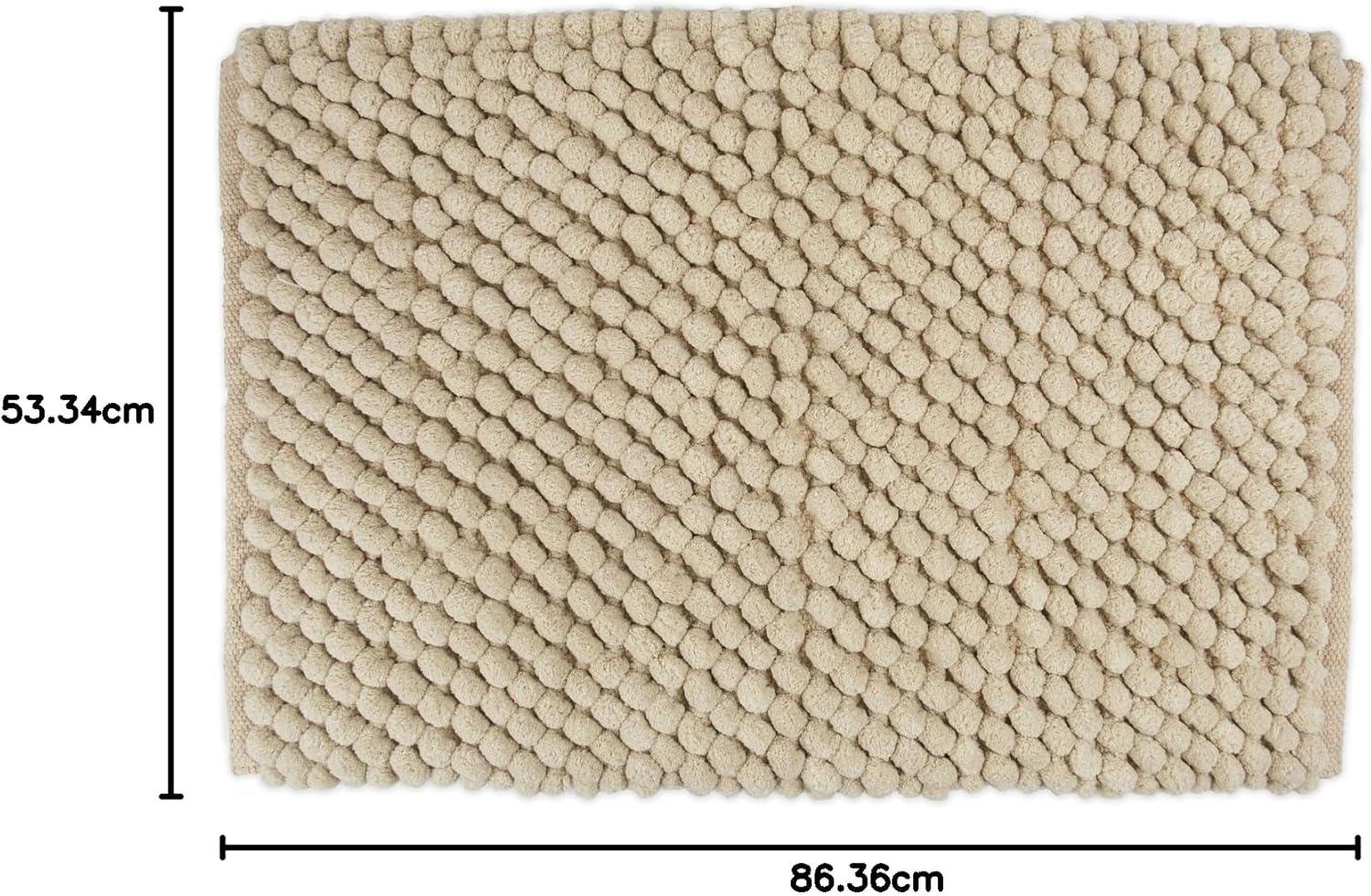 imageDII Ultra Soft Plush Spa Microfiber Shag Chenille Bath Mat Place in Front of Shower Vanity Bath Tub Sink and Toilet 21 x 34  Blue SolidTaupe