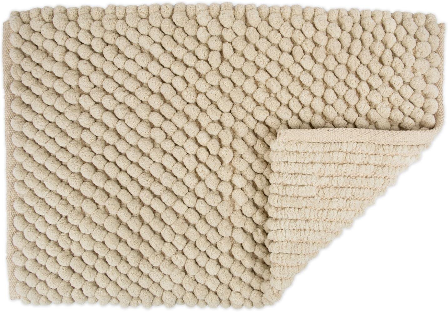 imageDII Ultra Soft Plush Spa Microfiber Shag Chenille Bath Mat Place in Front of Shower Vanity Bath Tub Sink and Toilet 21 x 34  Blue SolidTaupe