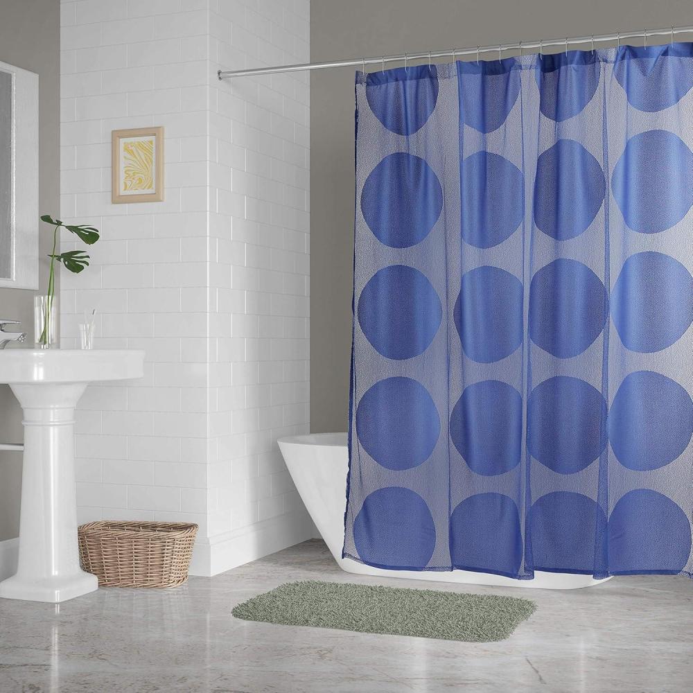 imageDII Translucent Lace Shower Curtain 72x72 Flower Blossom WhiteCircle Blueberry
