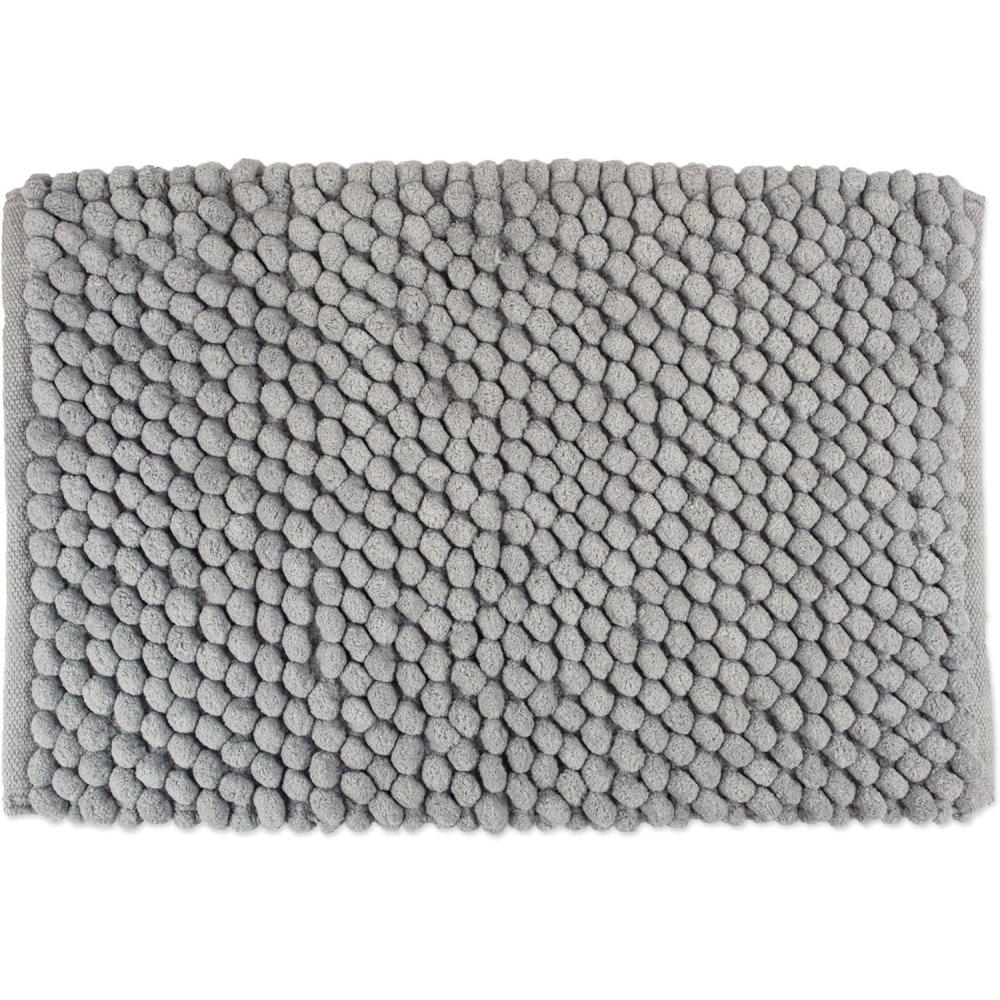 imageDII Ultra Soft Chenille Bath Mat Chunky Popcorn Bath Rug 17x24quot Gray StripeGrey