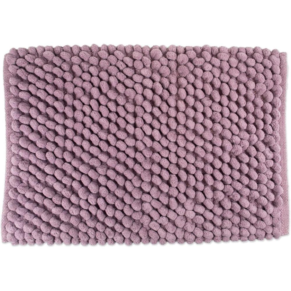imageDII Ultra Soft Plush Spa Microfiber Shag Chenille Bath Mat Place in Front of Shower Vanity Bath Tub Sink and Toilet 21 x 34  Blue SolidMauve