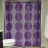 imageDII Translucent Lace Shower Curtain 72x72 Flower Blossom WhiteCircle Eggplant
