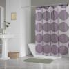 imageDII Translucent Lace Shower Curtain 72x72 Flower Blossom WhiteCircle Eggplant
