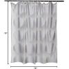 imageDII Translucent Lace Shower Curtain 72x72 Flower Blossom WhiteCircle Gray