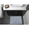 imageDII Ultra Soft Chenille Bath Mat Chunky Popcorn Bath Rug 17x24quot Gray StripeBlue Stripe