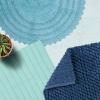 imageDII Ultra Soft Plush Spa Microfiber Shag Chenille Bath Mat Place in Front of Shower Vanity Bath Tub Sink and Toilet 21 x 34  Blue SolidBlue