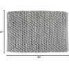 imageDII Ultra Soft Plush Spa Microfiber Shag Chenille Bath Mat Place in Front of Shower Vanity Bath Tub Sink and Toilet 21 x 34  Blue SolidGrey