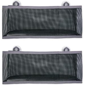 imageDII Bathroom Mesh Caddy Suction Organizer Small Set Gray 2 PieceSet of 2  Large