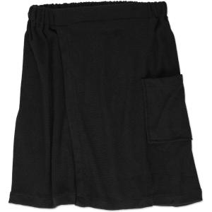 imageDII Mens Terry Shower Wrap Collection Adjustable with Velcro and Pocket 54x20 GrayBlack